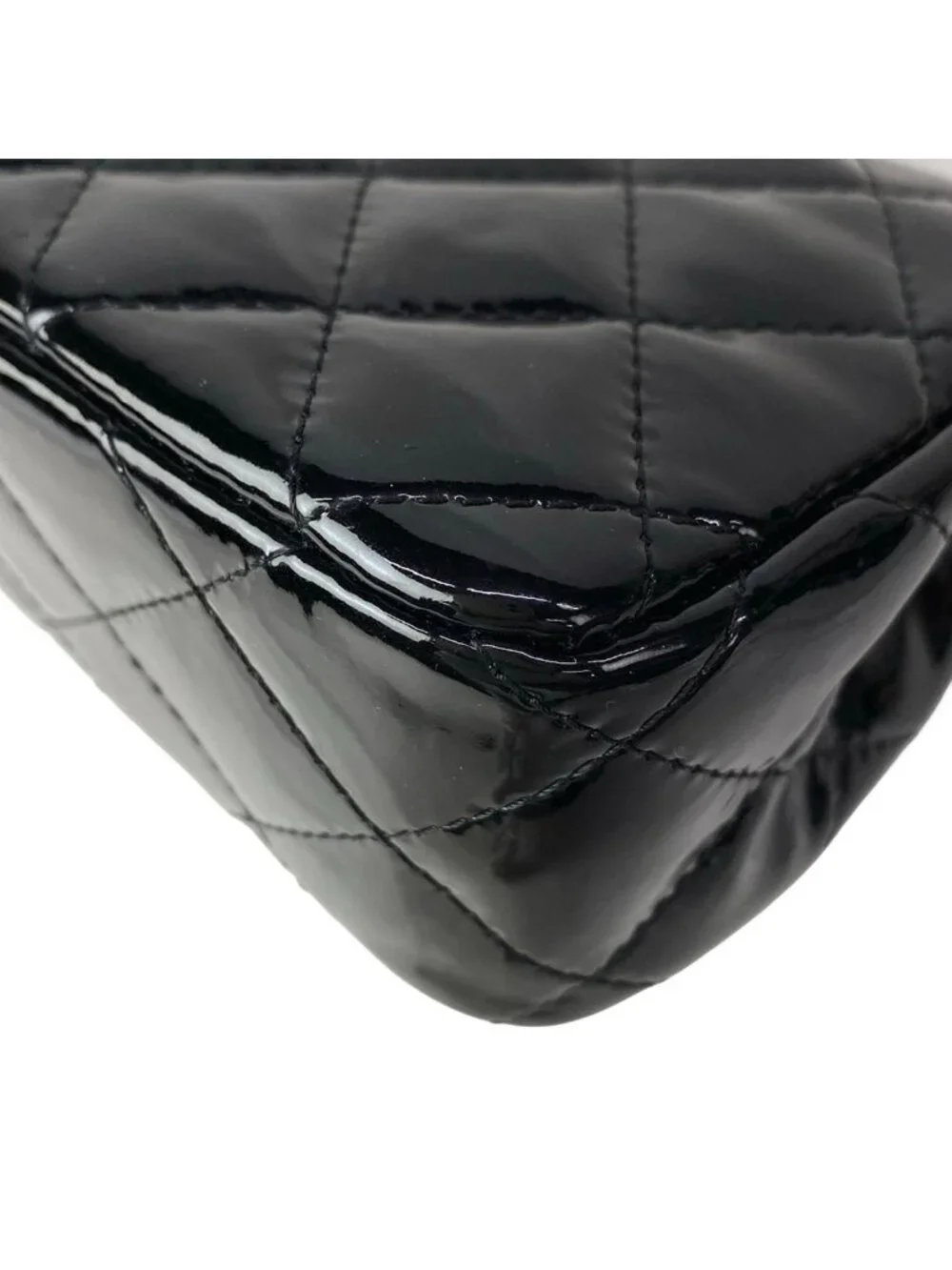 Chanel Shoulder Bag Extra Mini Quilted Black Chain Silver Leather